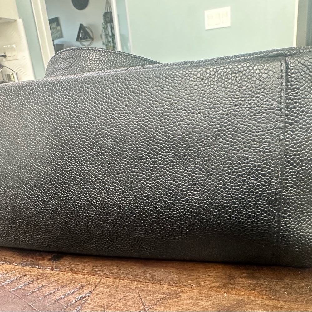 CHANEL Black and Gold Grand Shopper Tote GST Leather Tote - Picture 11 of 11